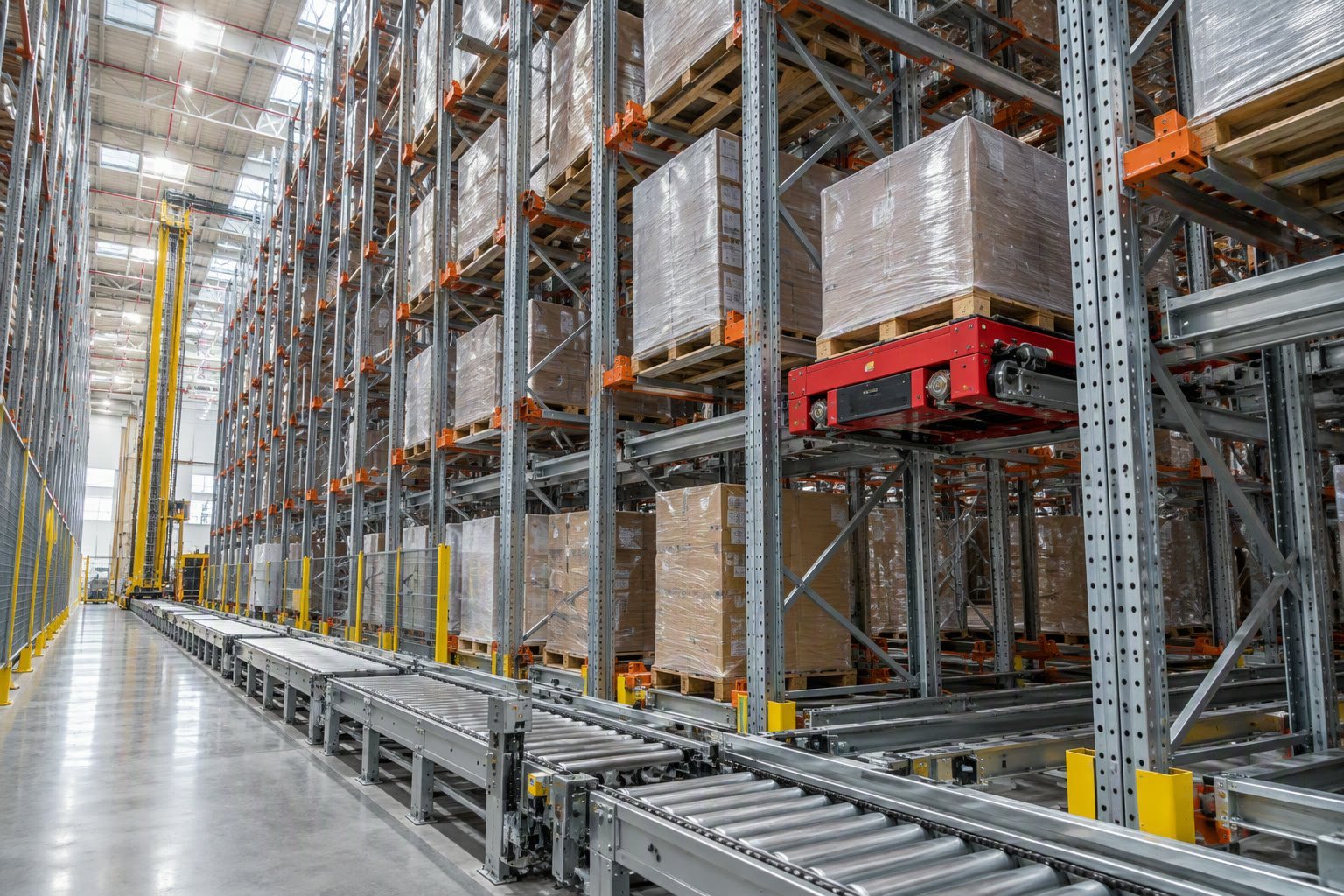 Shuttle ASRS racking inside an Indian distribution warehouse