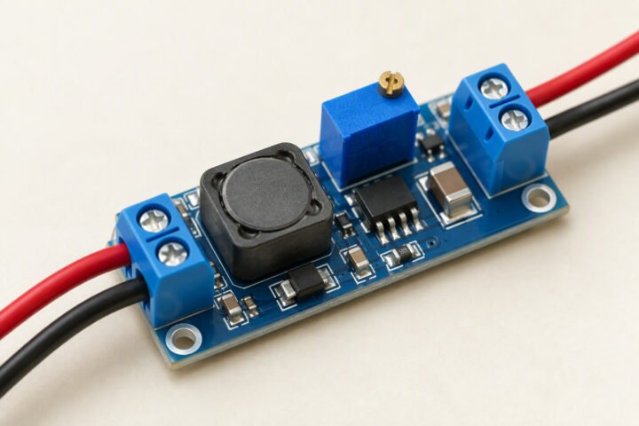 Buck converter for robots: 12 V to 5 V sizing and wiring