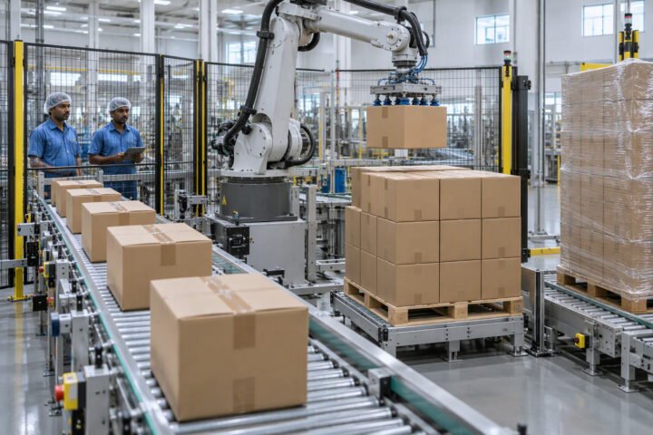 End-of-line packaging automation in India: cost and layout