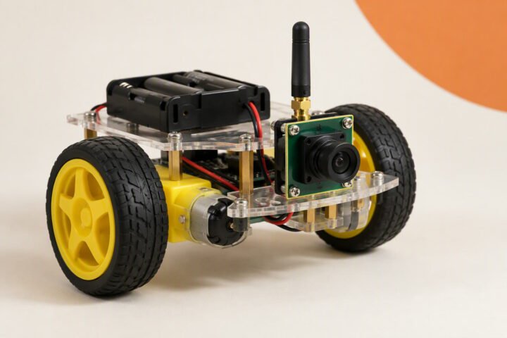ESP32-CAM robot car: live video from a phone browser