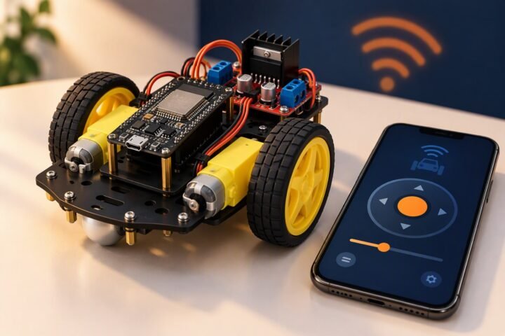 ESP32 Wi-Fi robot car: build sheet and browser control