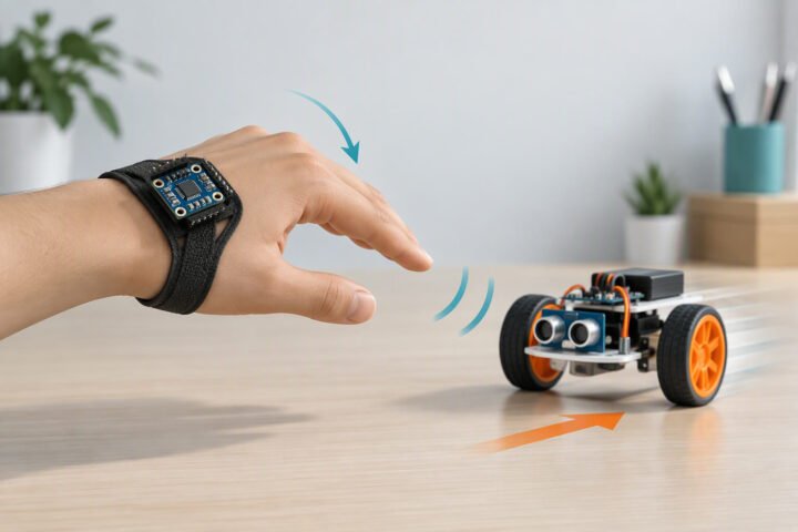 Gesture controlled robot with Arduino and an MPU6050