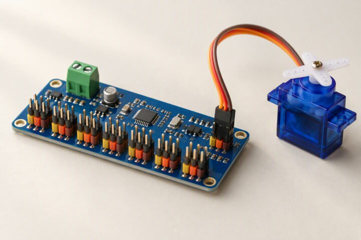 PCA9685 servo driver: 16 channels over two I2C wires