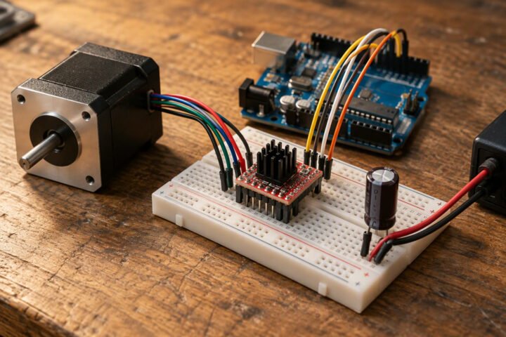 Stepper motor with Arduino: driver, wiring and code